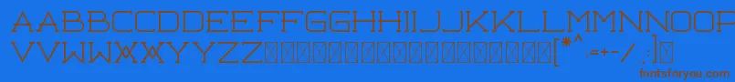 Libercity Thin Free Font – Brown Fonts on Blue Background