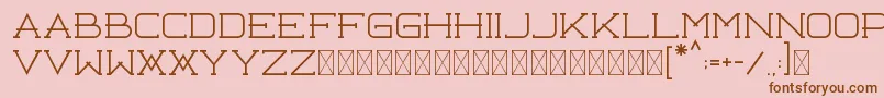 Libercity Thin Free Font – Brown Fonts on Pink Background