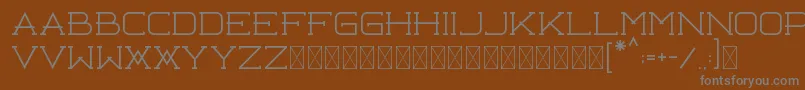 Libercity Thin Free-Schriftart – Graue Schriften auf braunem Hintergrund