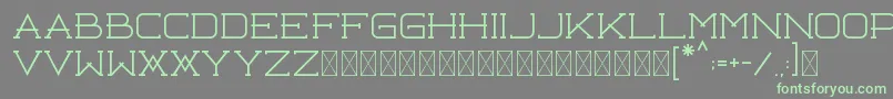 Libercity Thin Free-Schriftart – Grüne Schriften auf grauem Hintergrund