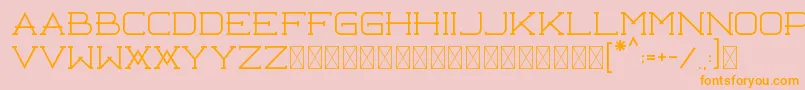 Libercity Thin Free Font – Orange Fonts on Pink Background