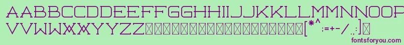 Libercity Thin Free Font – Purple Fonts on Green Background