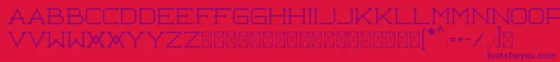 Libercity Thin Free Font – Purple Fonts on Red Background
