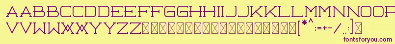 Libercity Thin Free Font – Purple Fonts on Yellow Background