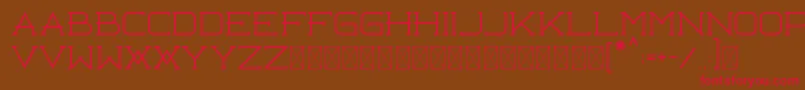 Libercity Thin Free Font – Red Fonts on Brown Background