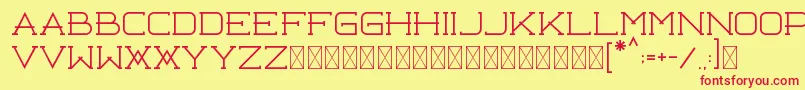 Libercity Thin Free Font – Red Fonts on Yellow Background