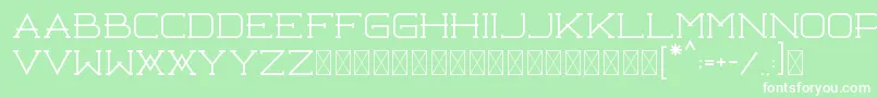 フォントLibercity Thin Free – 緑の背景に白い文字