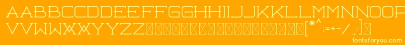 Libercity Thin Free Font – Yellow Fonts on Orange Background