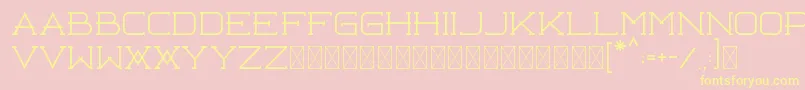 Libercity Thin Free Font – Yellow Fonts on Pink Background