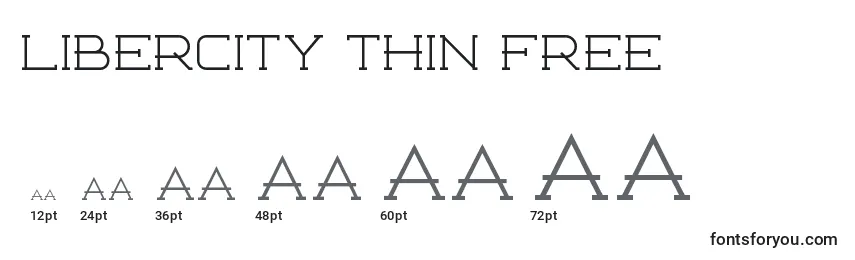 Libercity Thin Free Font Sizes