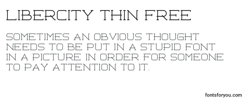 Libercity Thin Free Font