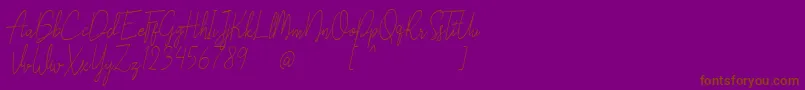 Liberika Oblique Font – Brown Fonts on Purple Background