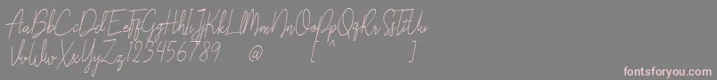 More about Liberika Oblique Font Liberika Oblique Font – Pink Fonts on Gray Background