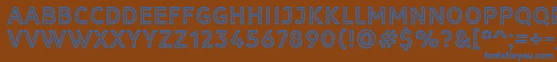 Library 3 am Font – Blue Fonts on Brown Background