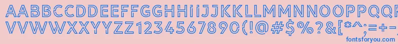 Library 3 am Font – Blue Fonts on Pink Background