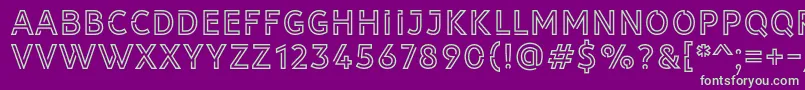 Library 3 am Font – Green Fonts on Purple Background