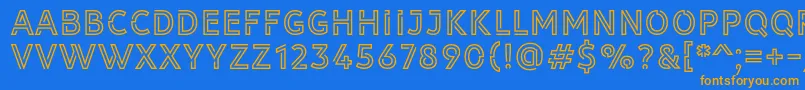 Library 3 am Font – Orange Fonts on Blue Background