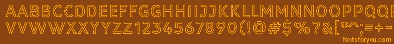 Library 3 am Font – Orange Fonts on Brown Background