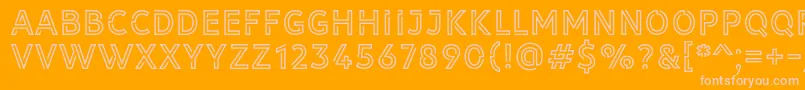 Library 3 am Font – Pink Fonts on Orange Background