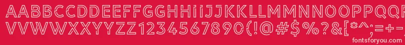 Library 3 am Font – Pink Fonts on Red Background