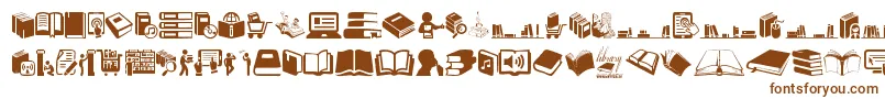Шрифт Library – коричневые шрифты на белом фоне