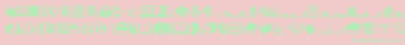 Library Font – Green Fonts on Pink Background