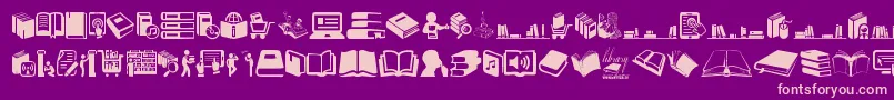 Шрифт Library – розовые шрифты на фиолетовом фоне