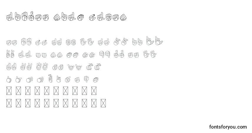 Schriftart Libras nilo Clean – Alphabet, Zahlen, spezielle Symbole