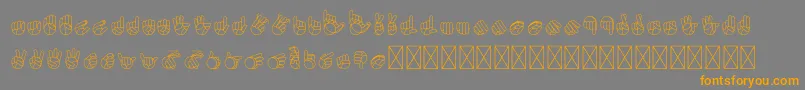 Libras nilo Clean Font – Orange Fonts on Gray Background