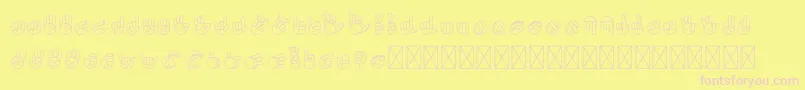 Libras nilo Clean Font – Pink Fonts on Yellow Background