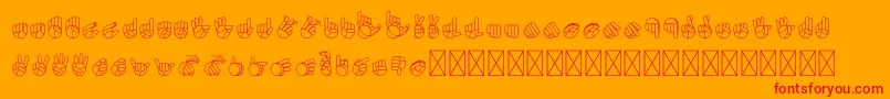 fuente Libras nilo Clean – Fuentes Rojas Sobre Fondo Naranja