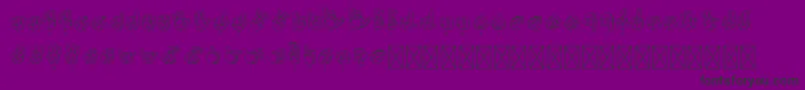 Fonte Libras nilo – fontes pretas em um fundo violeta