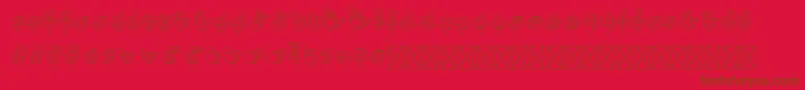 Libras nilo-Schriftart – Braune Schriften auf rotem Hintergrund