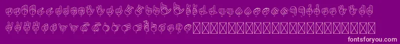 Libras nilo Font – Pink Fonts on Purple Background