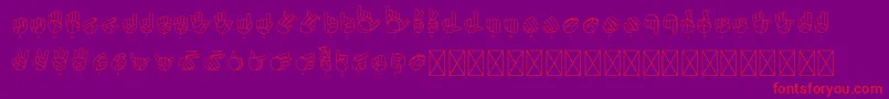 Libras nilo Font – Red Fonts on Purple Background