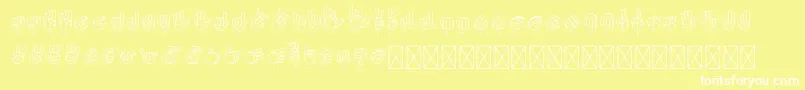 Libras nilo Font – White Fonts on Yellow Background