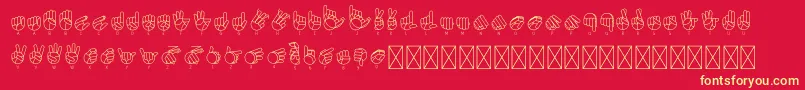Libras nilo Font – Yellow Fonts on Red Background