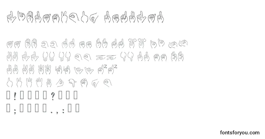 Czcionka Libras2019 Regular – alfabet, cyfry, specjalne znaki