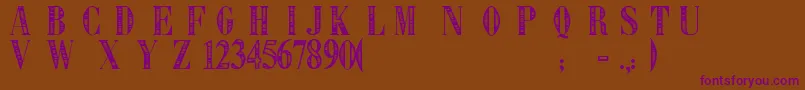 Libre Expression Font – Purple Fonts on Brown Background