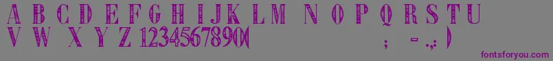 Libre Expression Font – Purple Fonts on Gray Background
