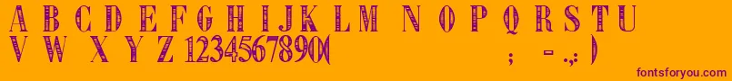 Libre Expression Font – Purple Fonts on Orange Background