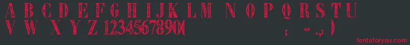 Libre Expression Font – Red Fonts on Black Background