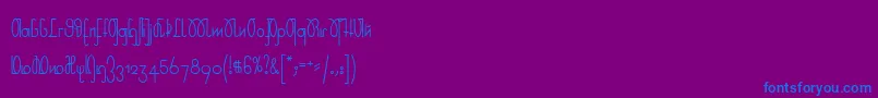 Шрифт RudelskopfDeutsch – синие шрифты на фиолетовом фоне