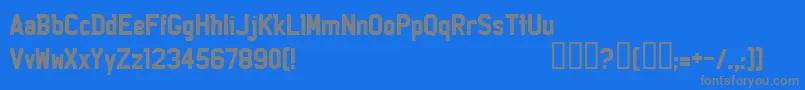 フォントLICEP    – 青い背景に灰色の文字