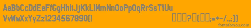 Weitere Informationen zur LICEP -Schriftart LICEP -Schriftart – Graue Schriften auf orangefarbenem Hintergrund