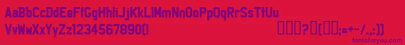 LICEP    Font – Purple Fonts on Red Background