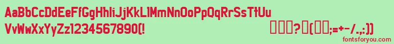 LICEP    Font – Red Fonts on Green Background