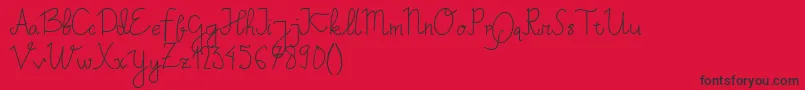 Lichalizta Demo Font – Black Fonts on Red Background