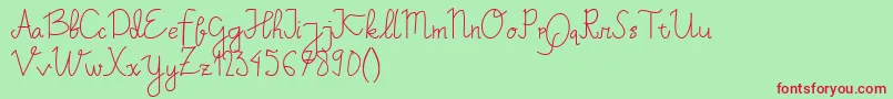 Lichalizta Demo Font – Red Fonts on Green Background