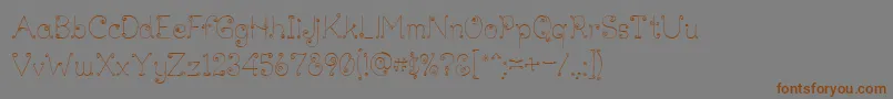 Lickcurl Petite Font – Brown Fonts on Gray Background